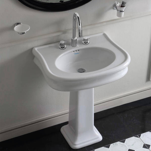 Whitehaus Collection Isabella 28.75'' Tall White Ceramic Rectangular